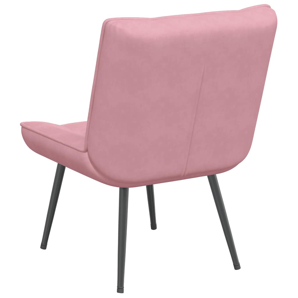 Pink lounge chair 64x74x84 cm velvet