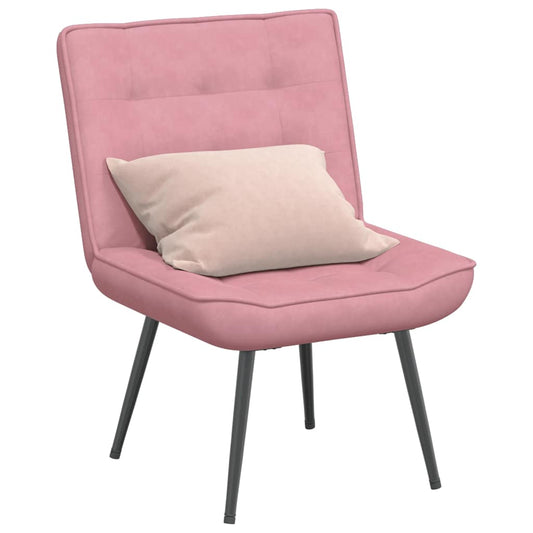 Pink lounge chair 64x74x84 cm velvet