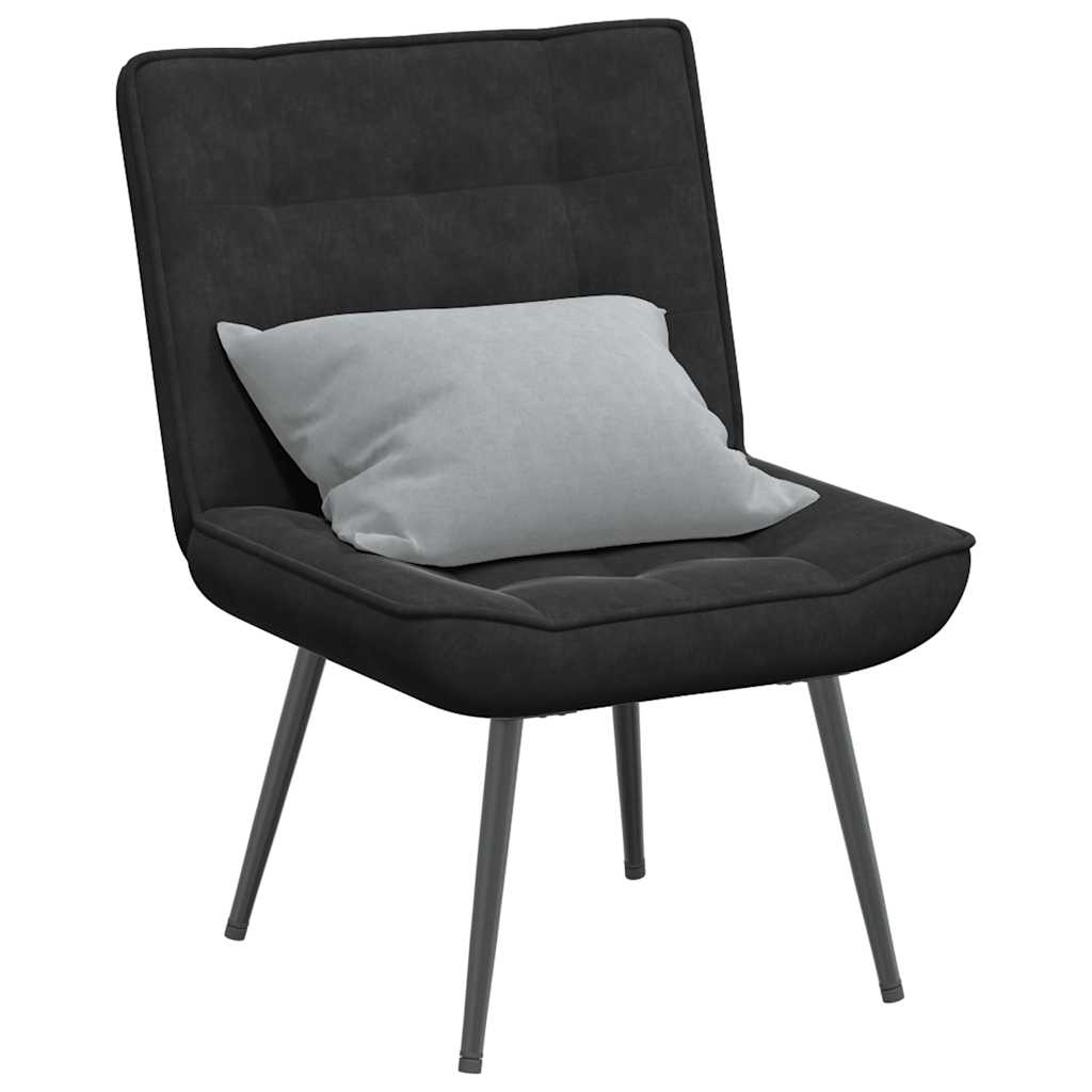 Black lounge chair 64x74x84 cm velvet