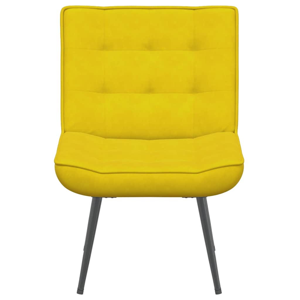 Yellow lounge chair 64x74x84 cm velvet