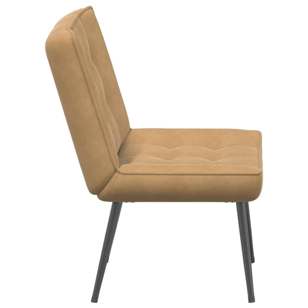 Brown lounge chair 64x74x84 cm velvet