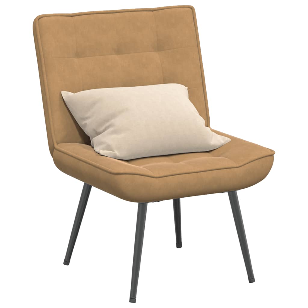 Brown lounge chair 64x74x84 cm velvet