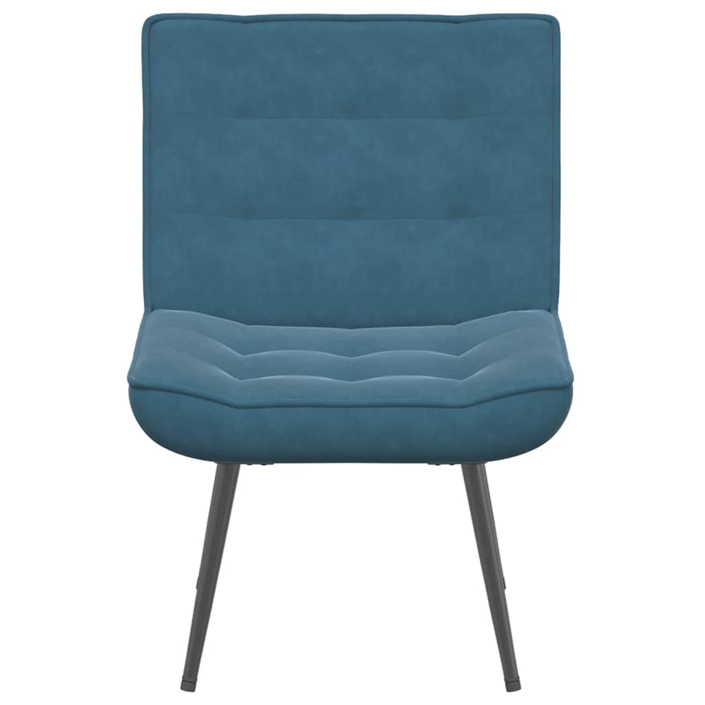 Blue lounge chair 64x74x84 cm velvet