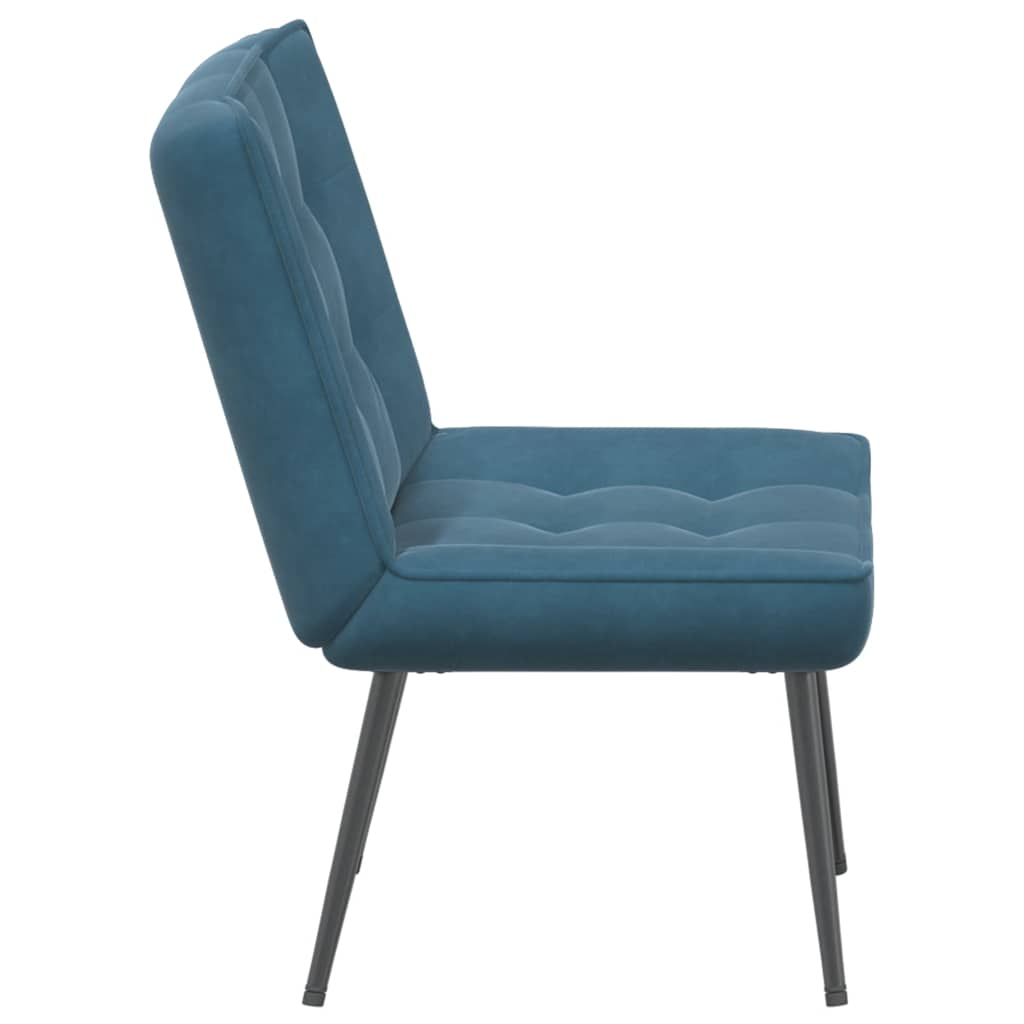 Blue lounge chair 64x74x84 cm velvet