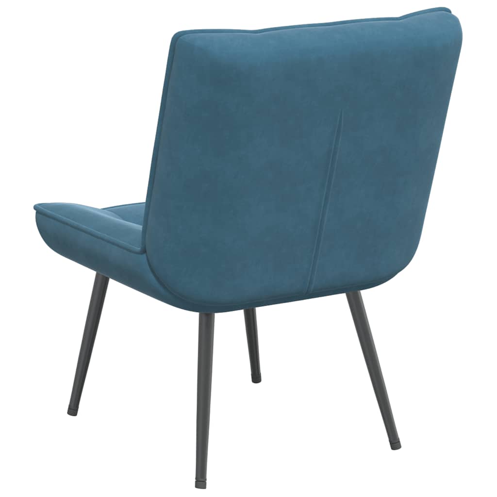 Blue lounge chair 64x74x84 cm velvet