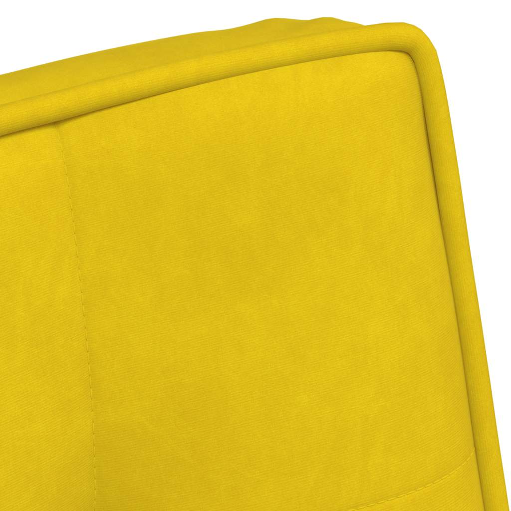 Yellow velvet recliner chair