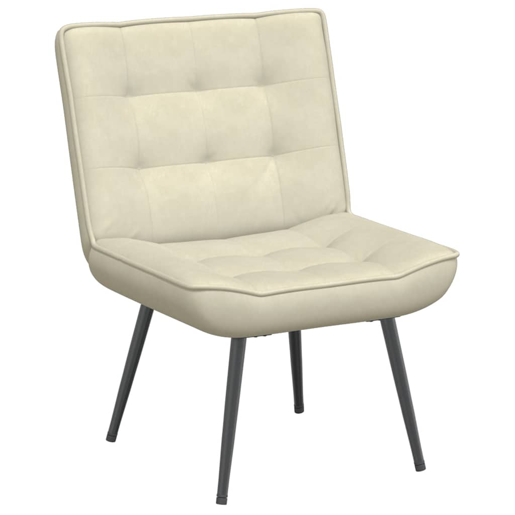 Cream velvet lounge chair