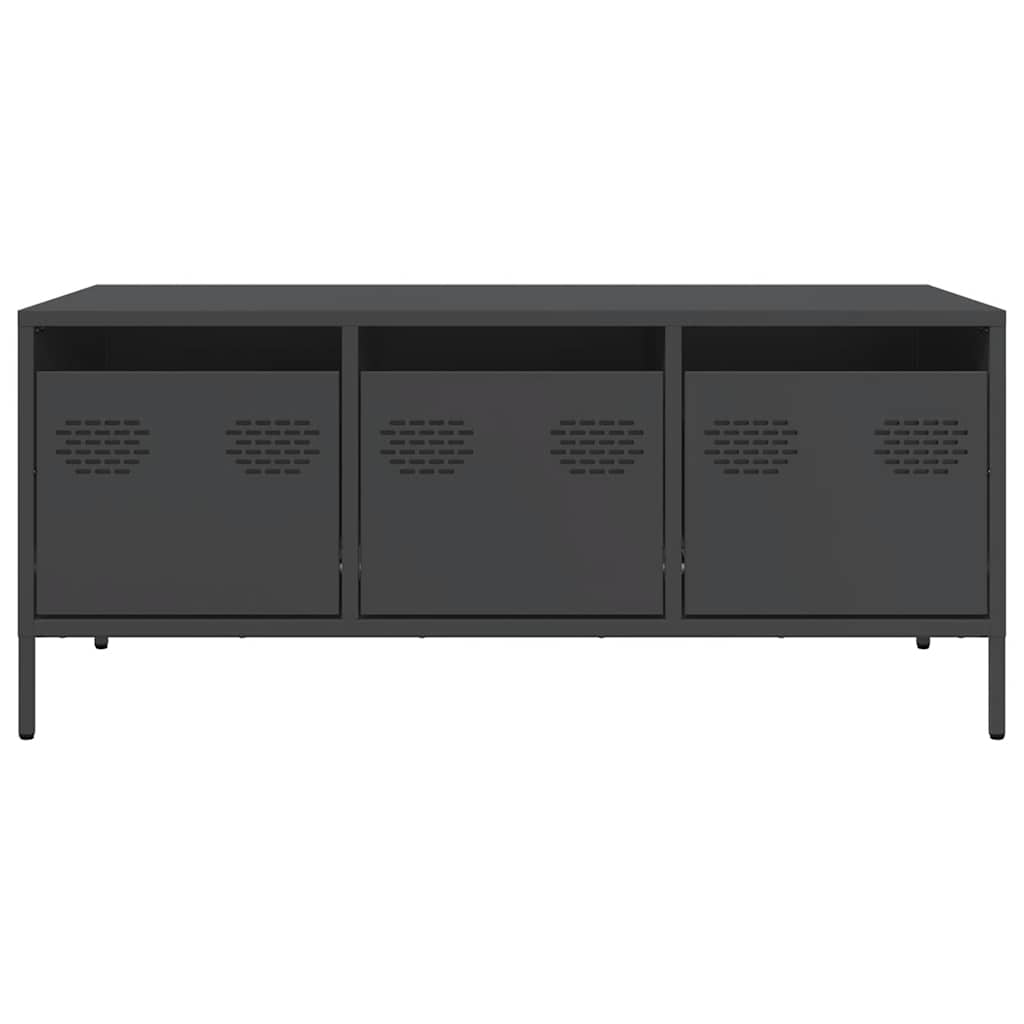 Coffee table, black, 101.5x50x43.5 cm, cold-rolled steel