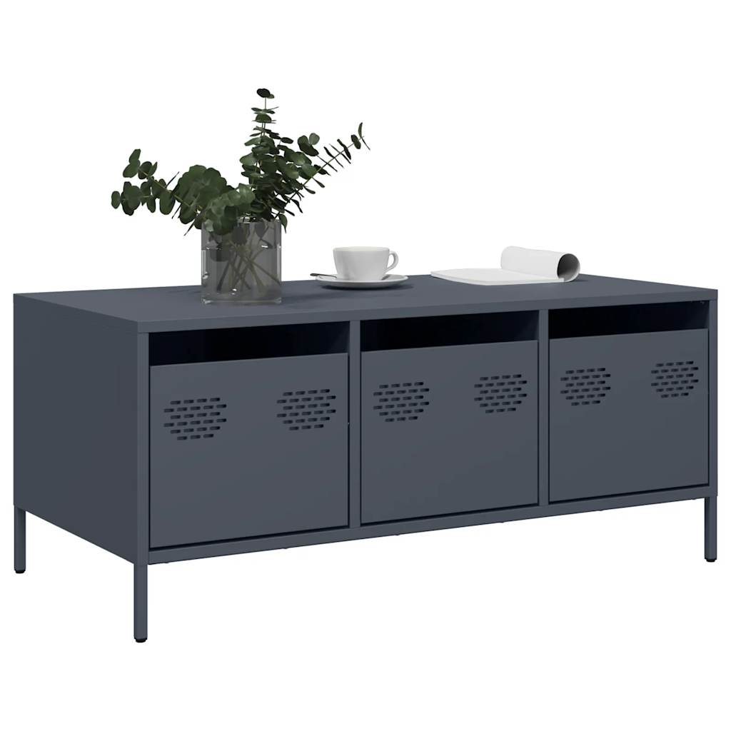 Anthracite coffee table 101.5x50x43.5 cm, cold-rolled steel