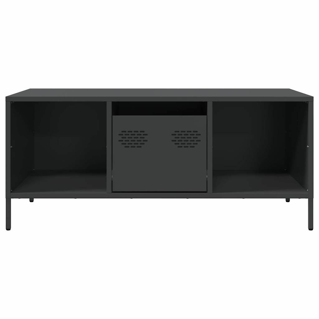 Coffee table, black, 101.5x50x43.5 cm, cold-rolled steel