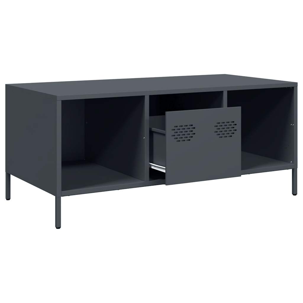 Coffee table, anthracite 101.5x50x43.5 cm cold-rolled steel