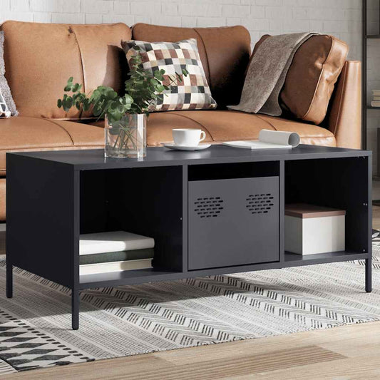 Coffee table, anthracite 101.5x50x43.5 cm cold-rolled steel