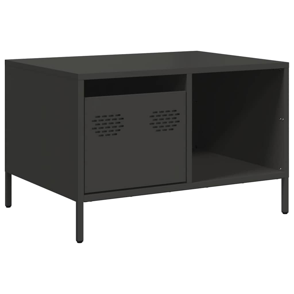 Coffee table, black, 68.5x50x43.5 cm, cold-rolled steel