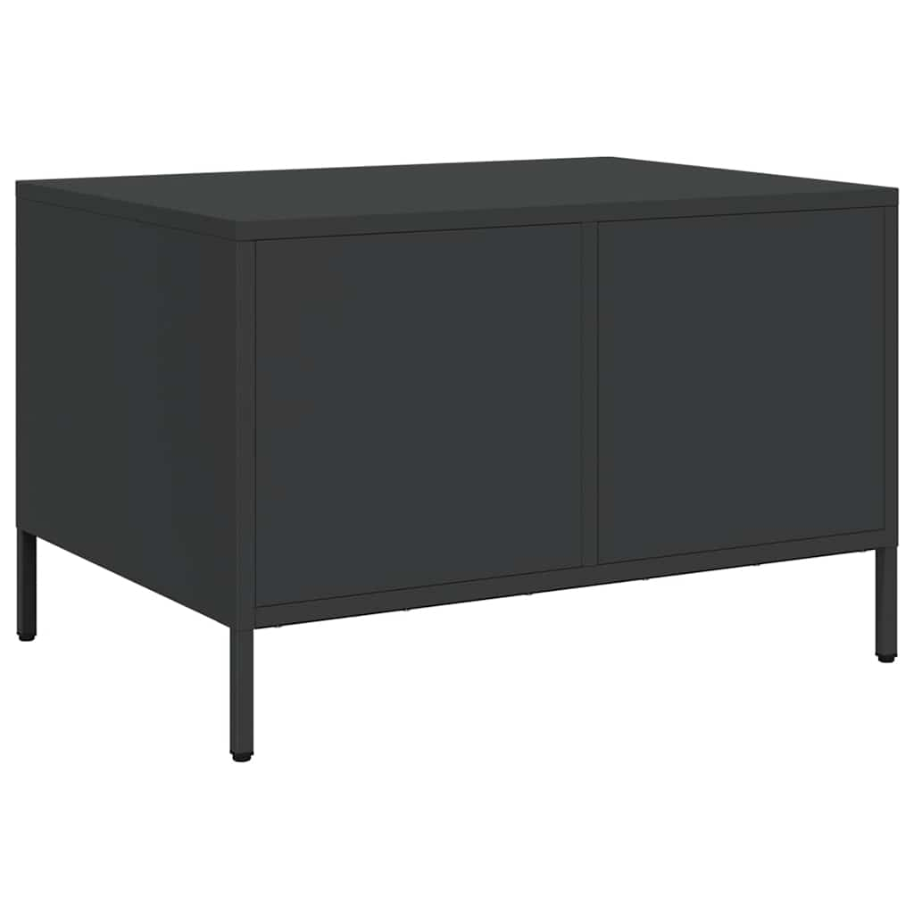 Coffee table, black, 68.5x50x43.5 cm, cold-rolled steel