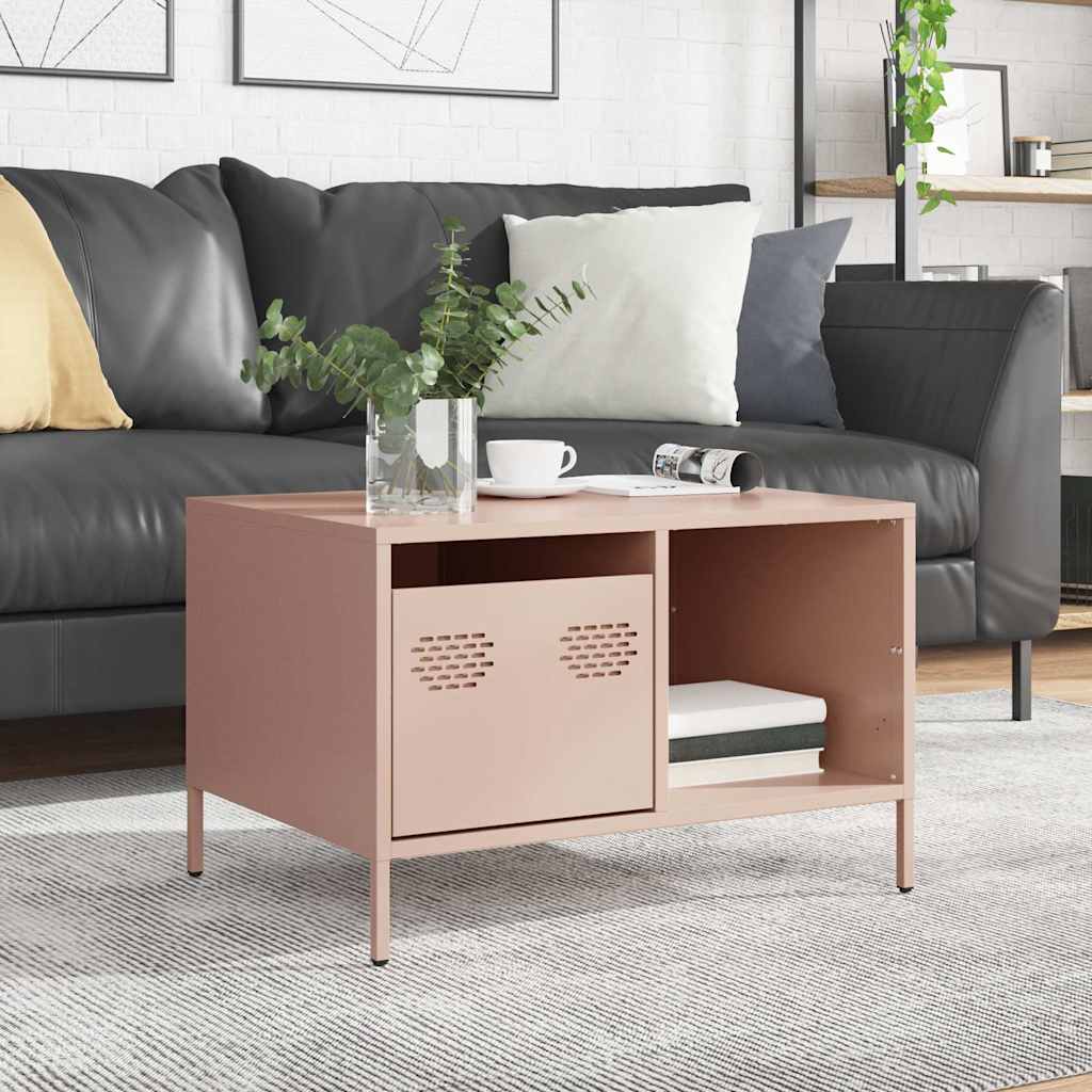 Coffee table, pink, 68.5x50x43.5 cm, cold-rolled steel