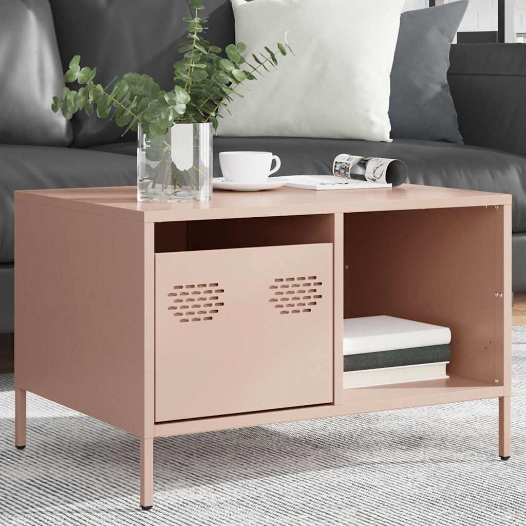 Coffee table, pink, 68.5x50x43.5 cm, cold-rolled steel