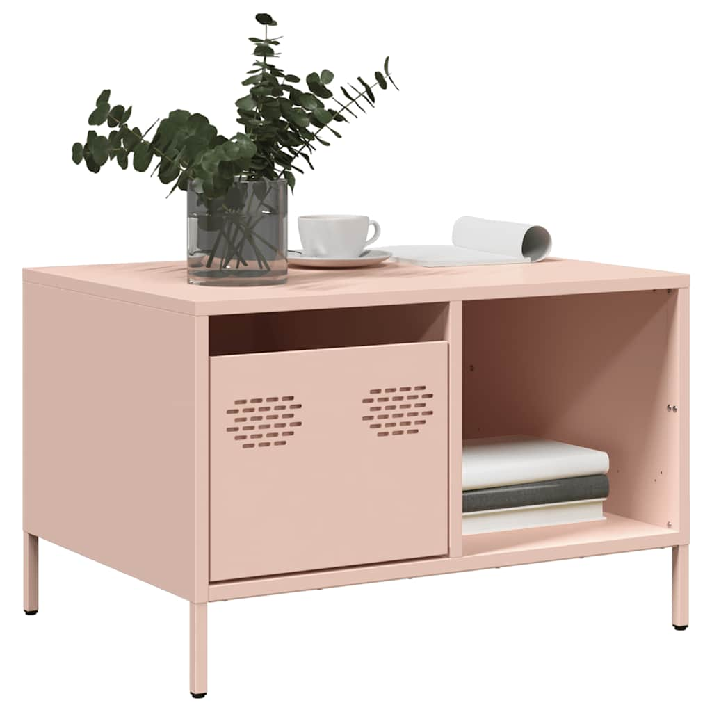 Coffee table, pink, 68.5x50x43.5 cm, cold-rolled steel