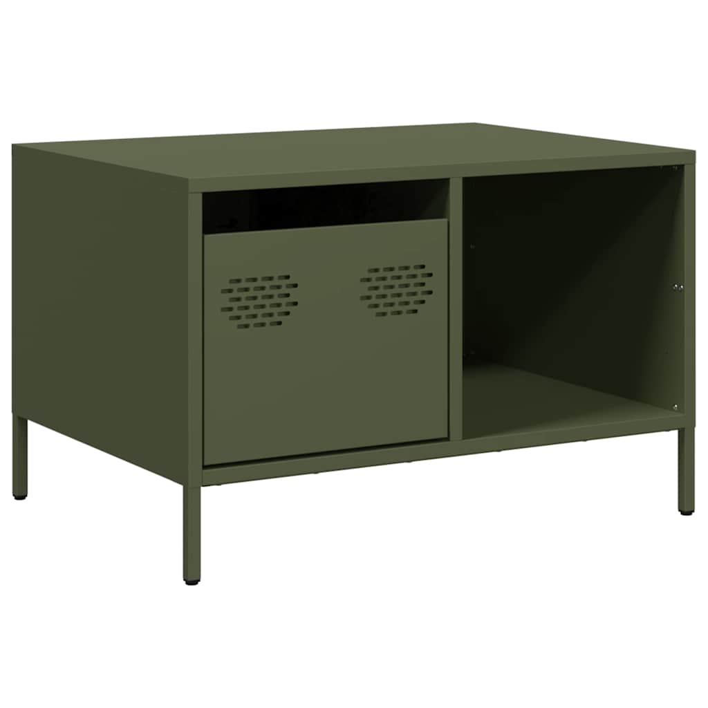 Olive green coffee table 68.5x50x43.5cm cold rolled steel