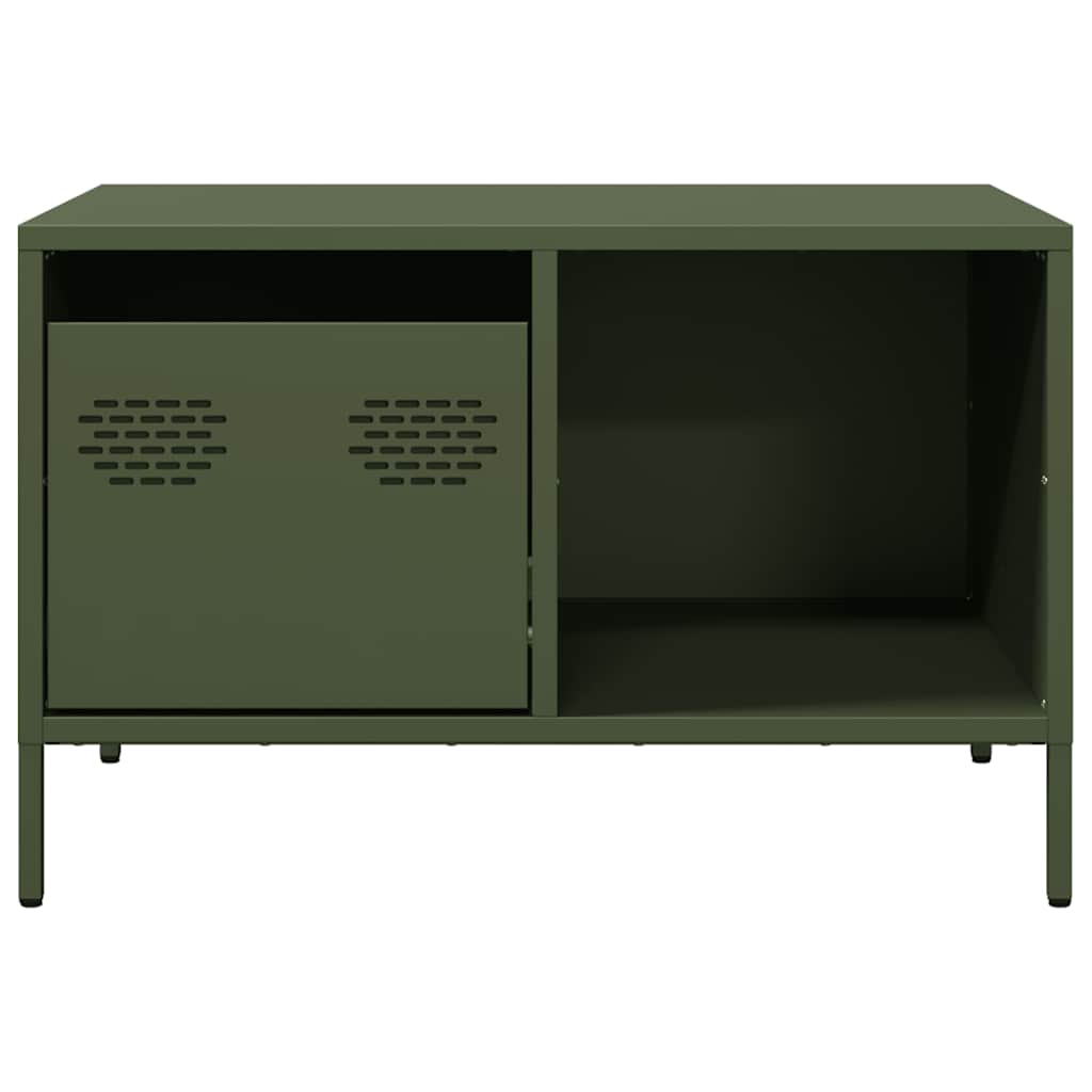 Olive green coffee table 68.5x50x43.5cm cold rolled steel