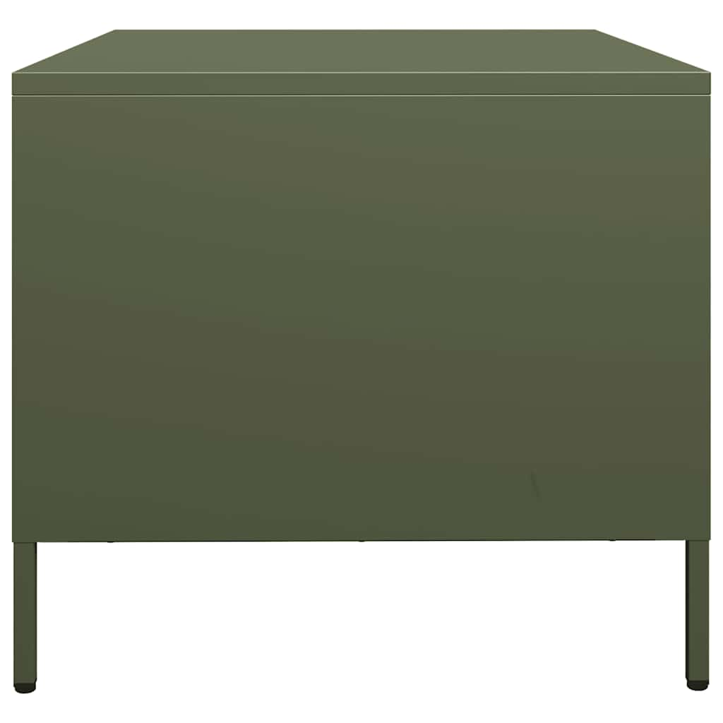 Olive green coffee table 68.5x50x43.5cm cold rolled steel