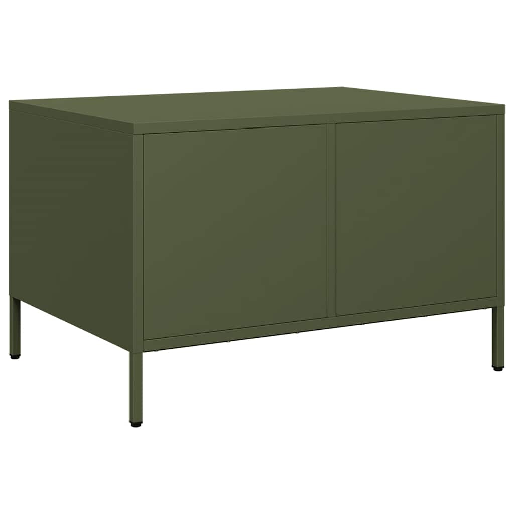 Olive green coffee table 68.5x50x43.5cm cold rolled steel