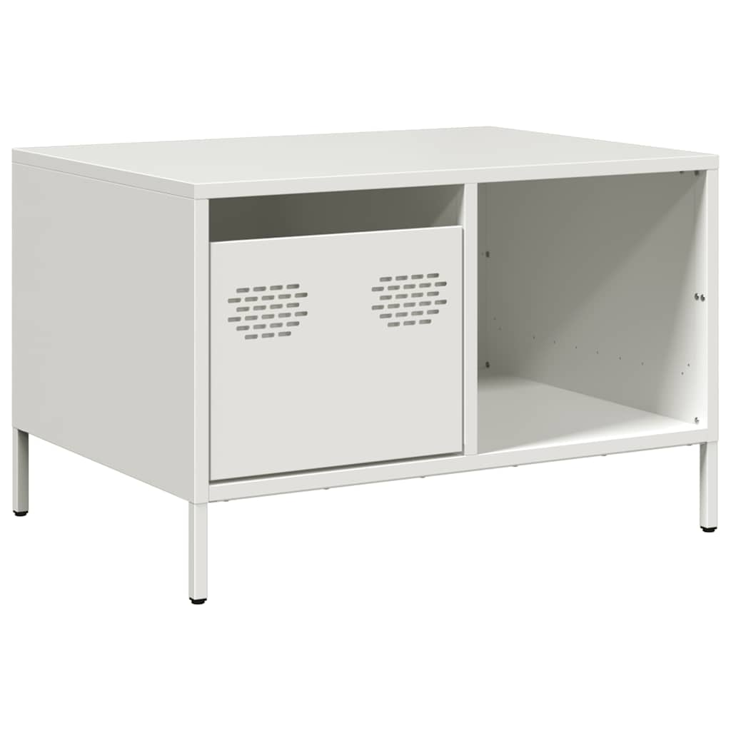 Coffee table, white, 68.5x50x43.5 cm, cold-rolled steel