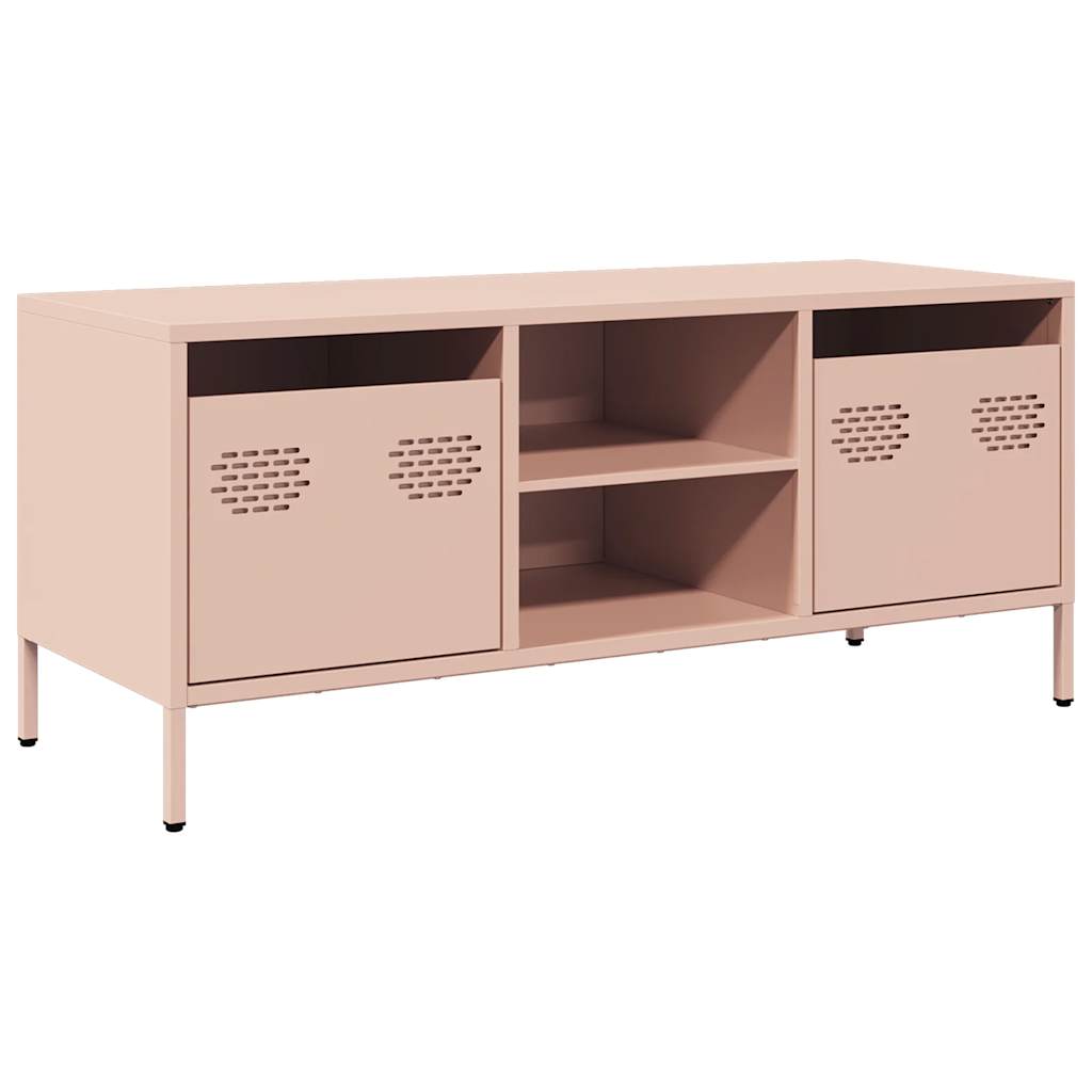 TV cabinet, pink, 101.5x39x43.5 cm, cold-rolled steel