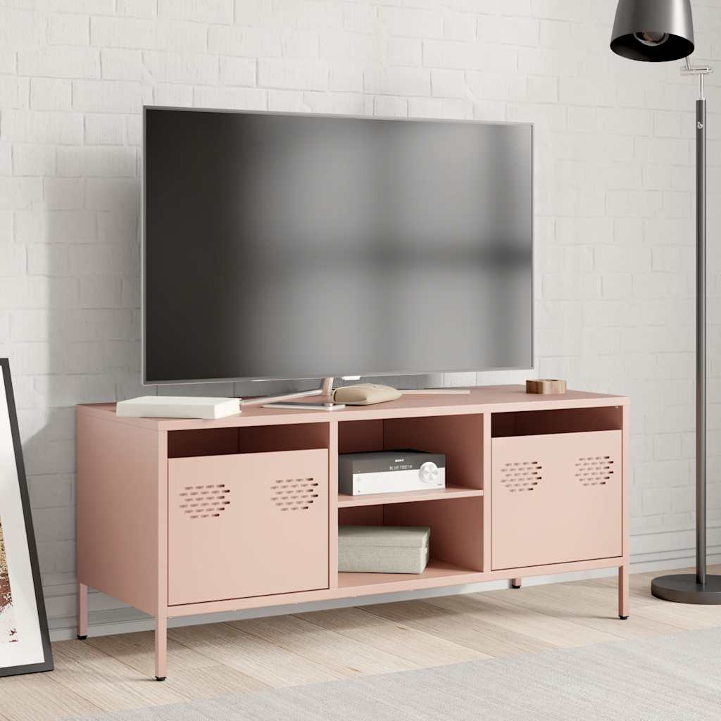 TV cabinet, pink, 101.5x39x43.5 cm, cold-rolled steel