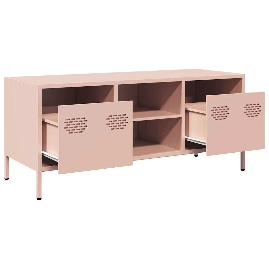 TV cabinet, pink, 101.5x39x43.5 cm, cold-rolled steel