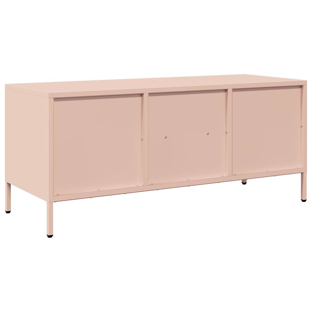 TV cabinet, pink, 101.5x39x43.5 cm, cold-rolled steel