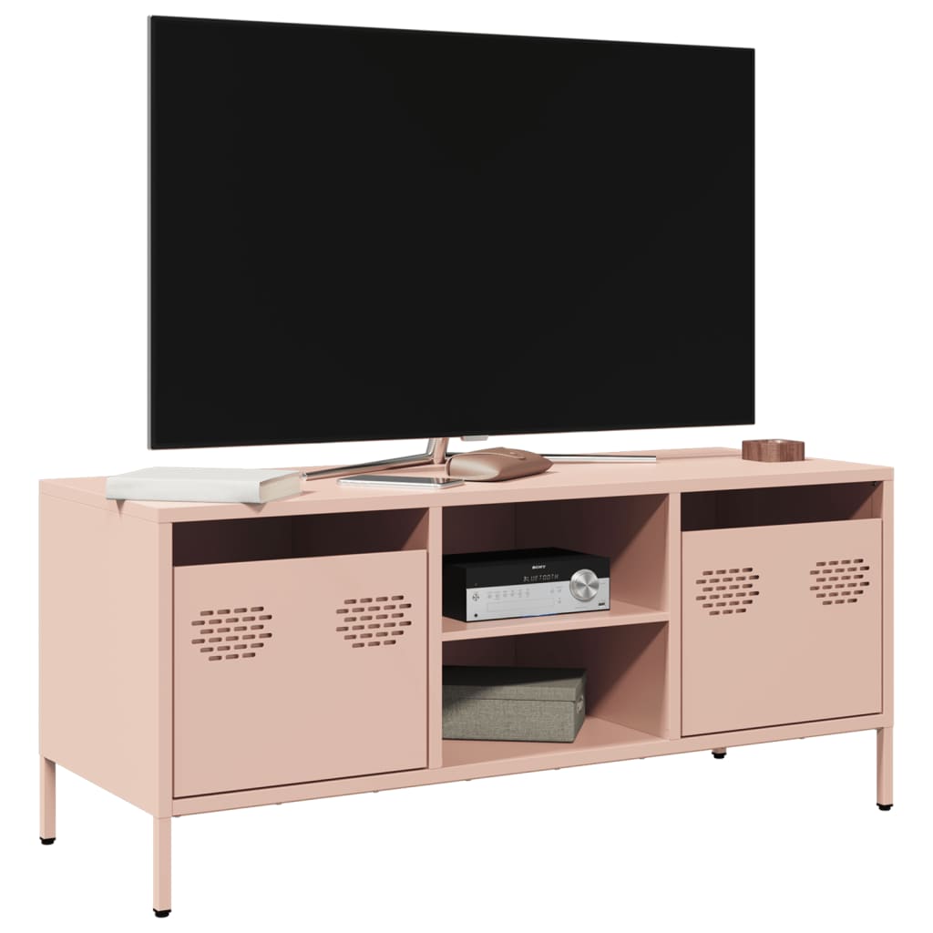 TV cabinet, pink, 101.5x39x43.5 cm, cold-rolled steel