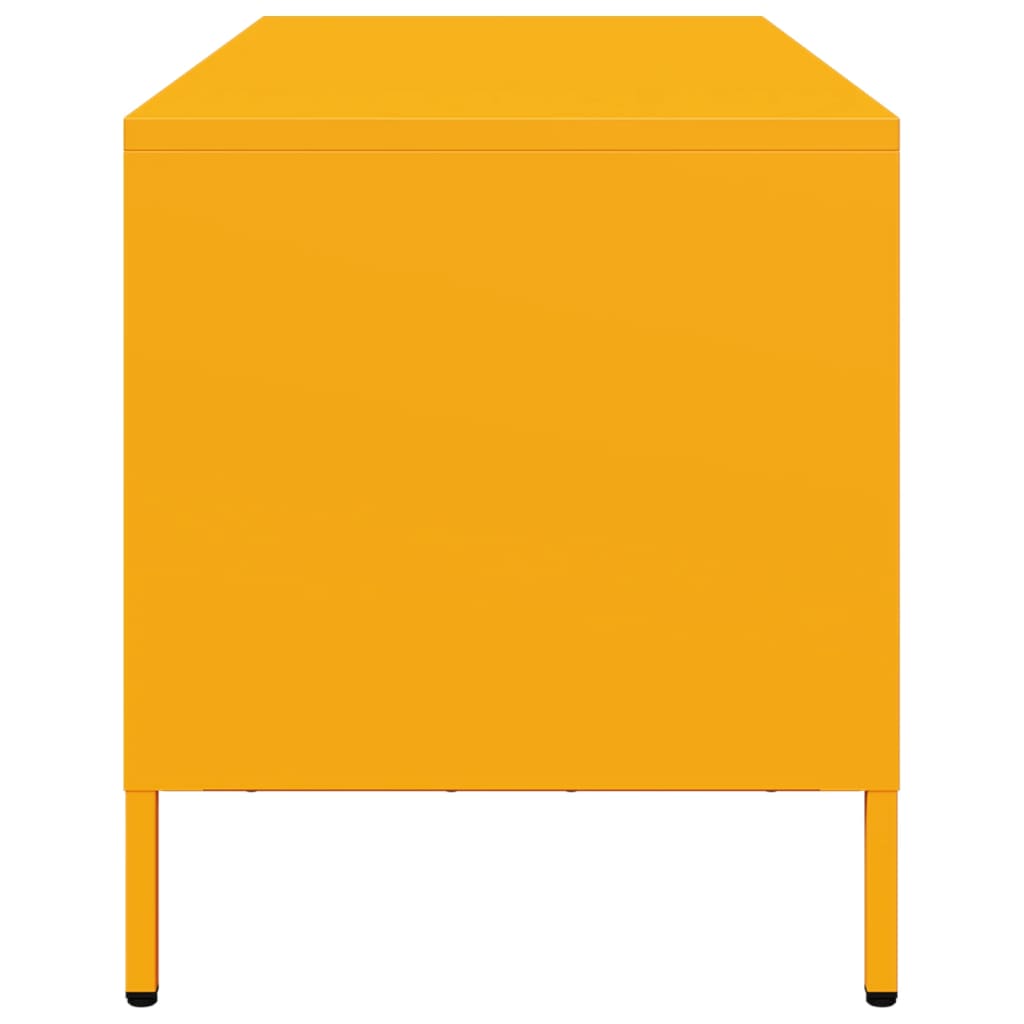 TV cabinet, mustard yellow, 101.5x39x43.5 cm, cold-rolled steel