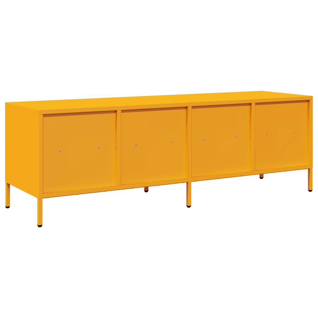 TV cabinet, mustard yellow, 135x39x43.5 cm, cold-rolled steel