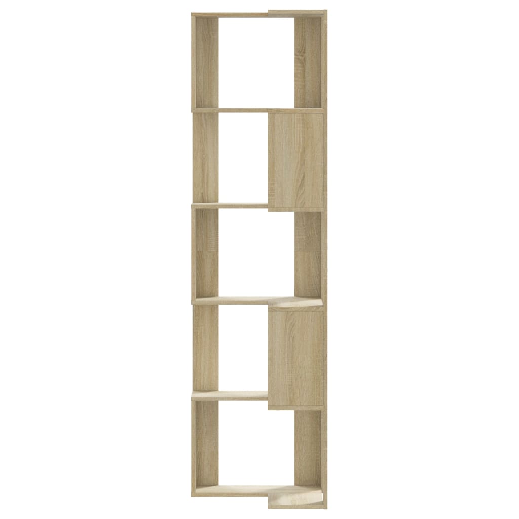 5-tier bookcase sonoma oak 50x50x179cm processed wood