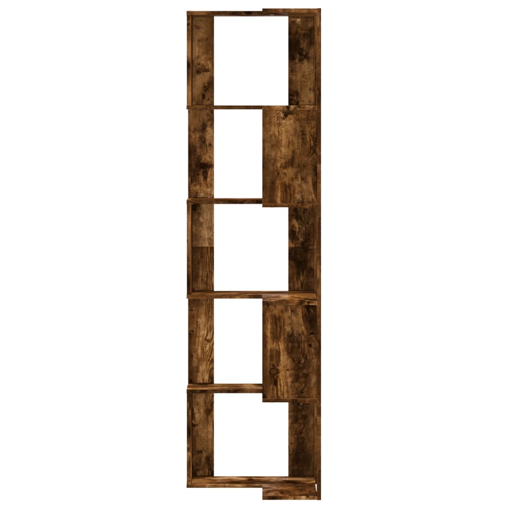 5-tier bookcase smoky oak 50x50x179cm processed wood