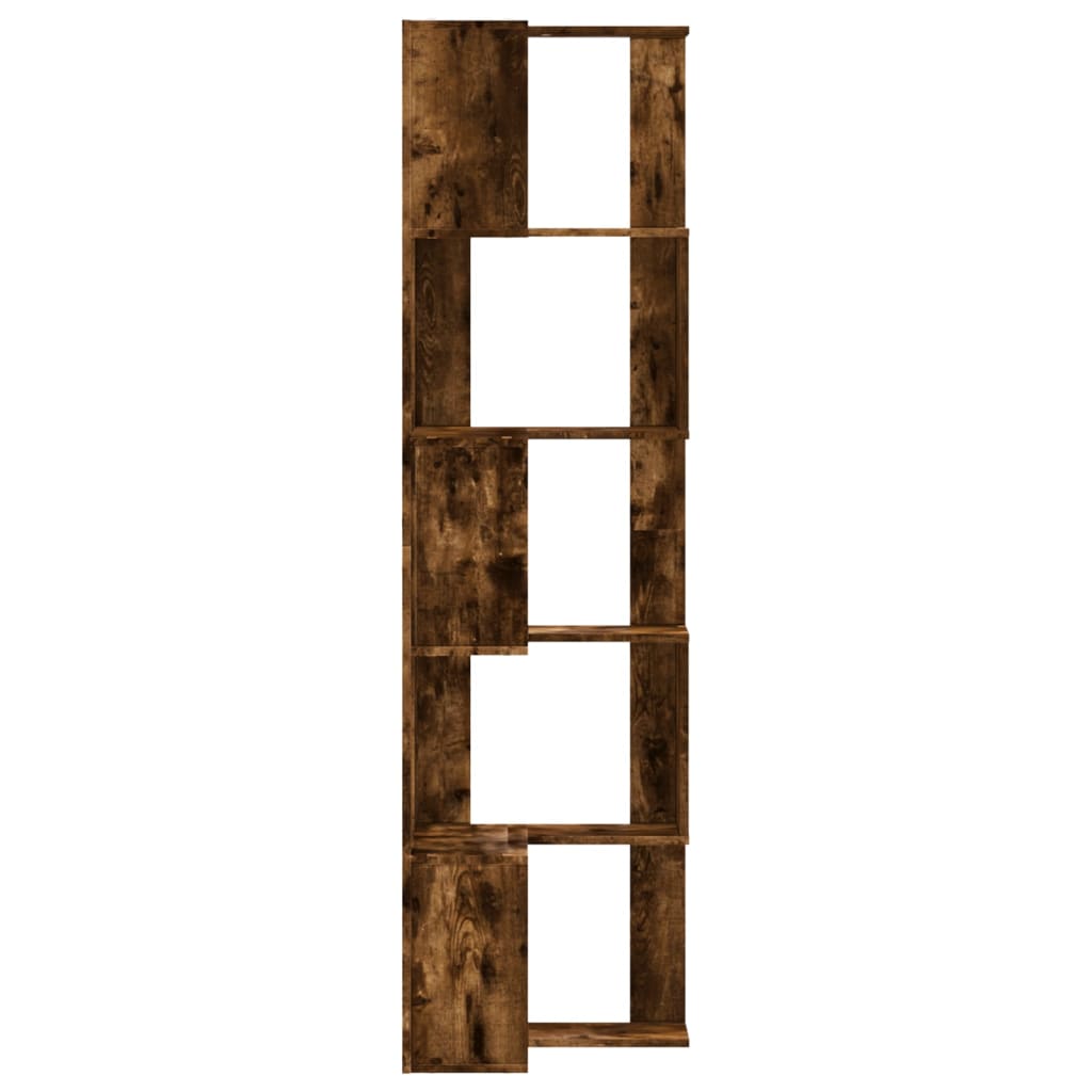 5-tier bookcase smoky oak 50x50x179cm processed wood