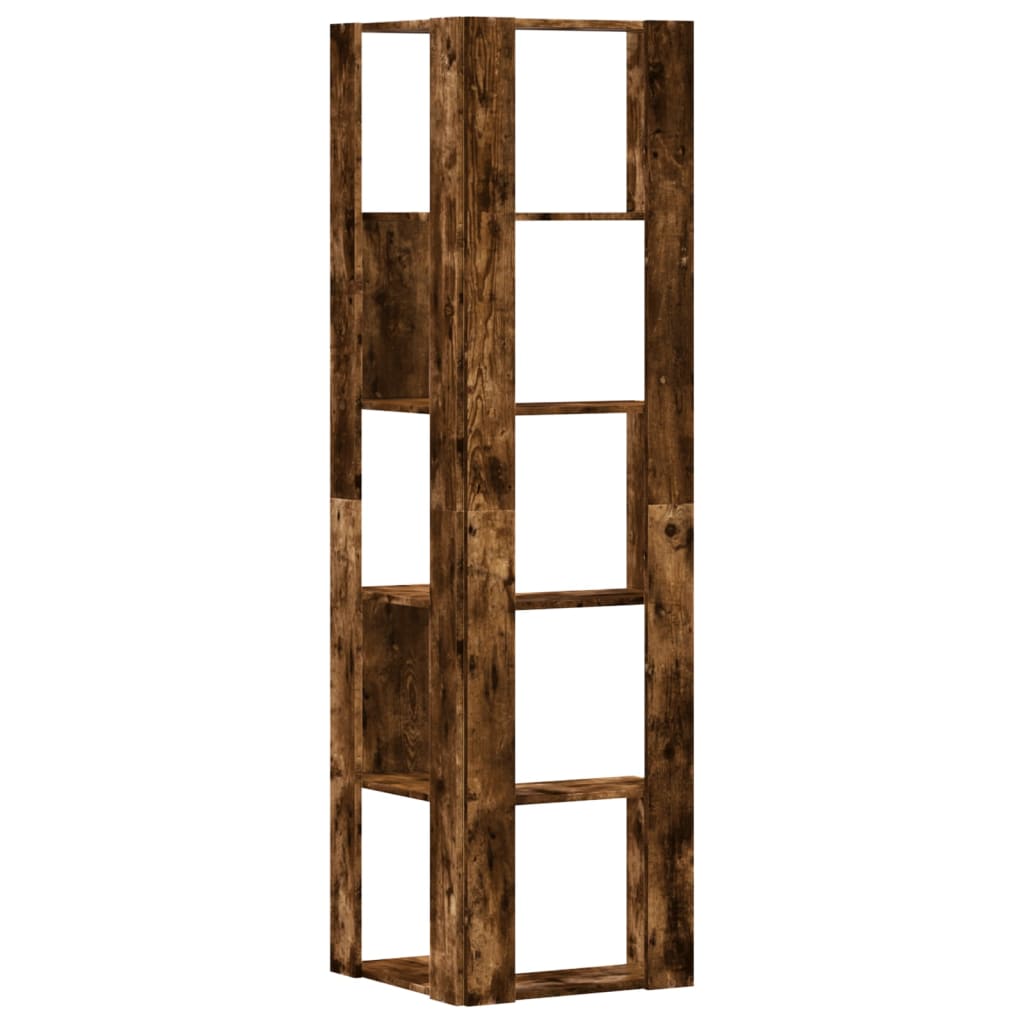 5-tier bookcase smoky oak 50x50x179cm processed wood