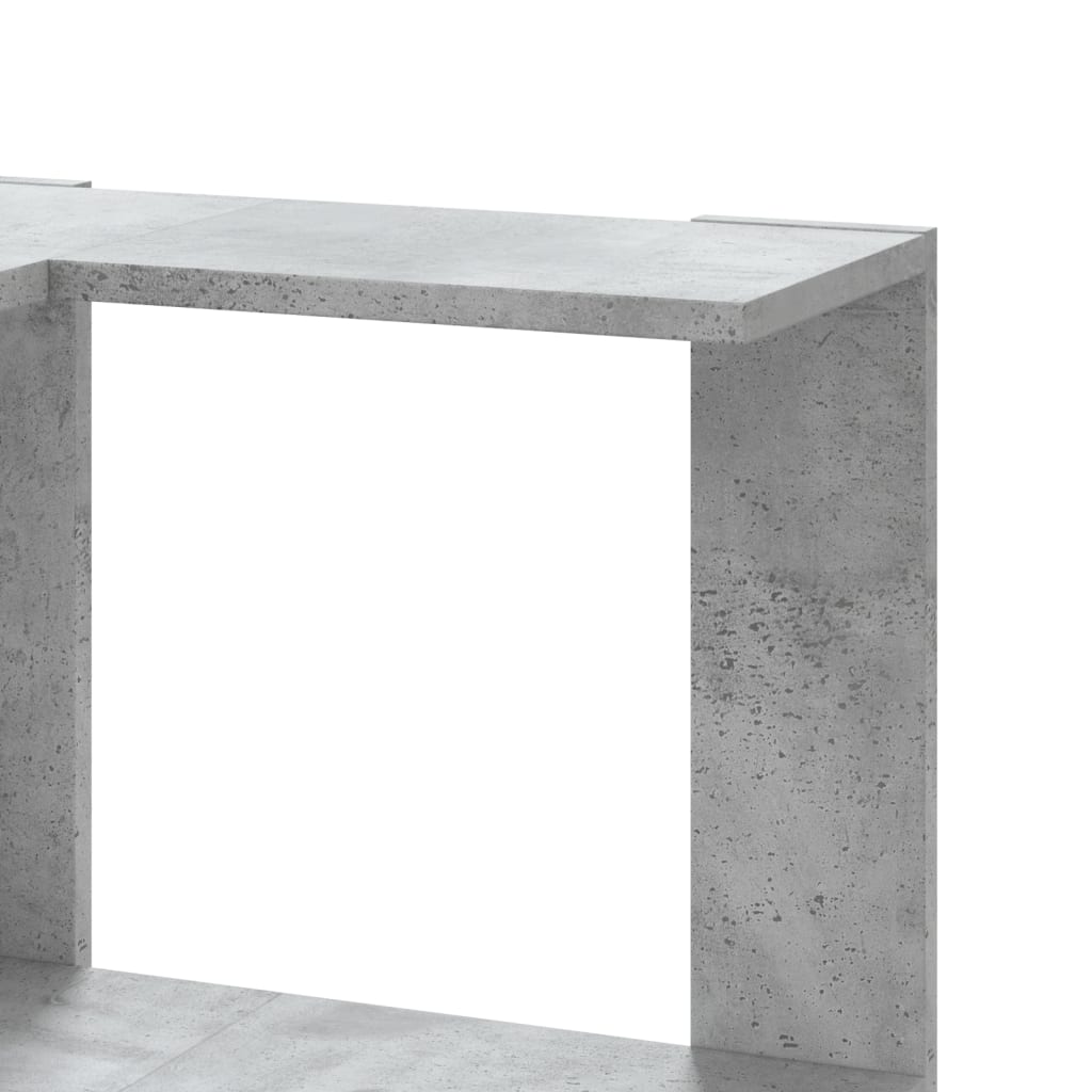 3-tier bookcase concrete gray 50x50x102 cm processed wood