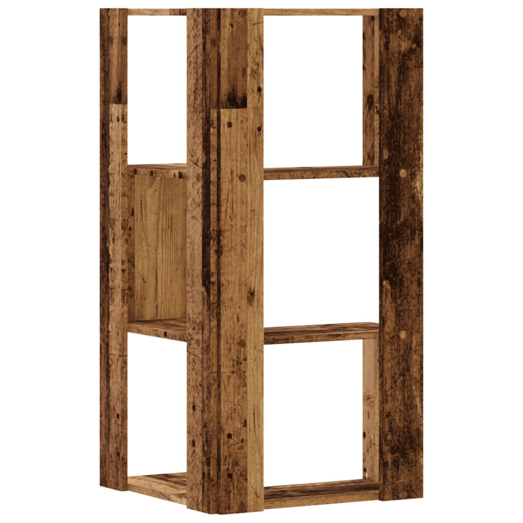 3-tier bookcase, old wood, 50x50x102 cm, processed wood