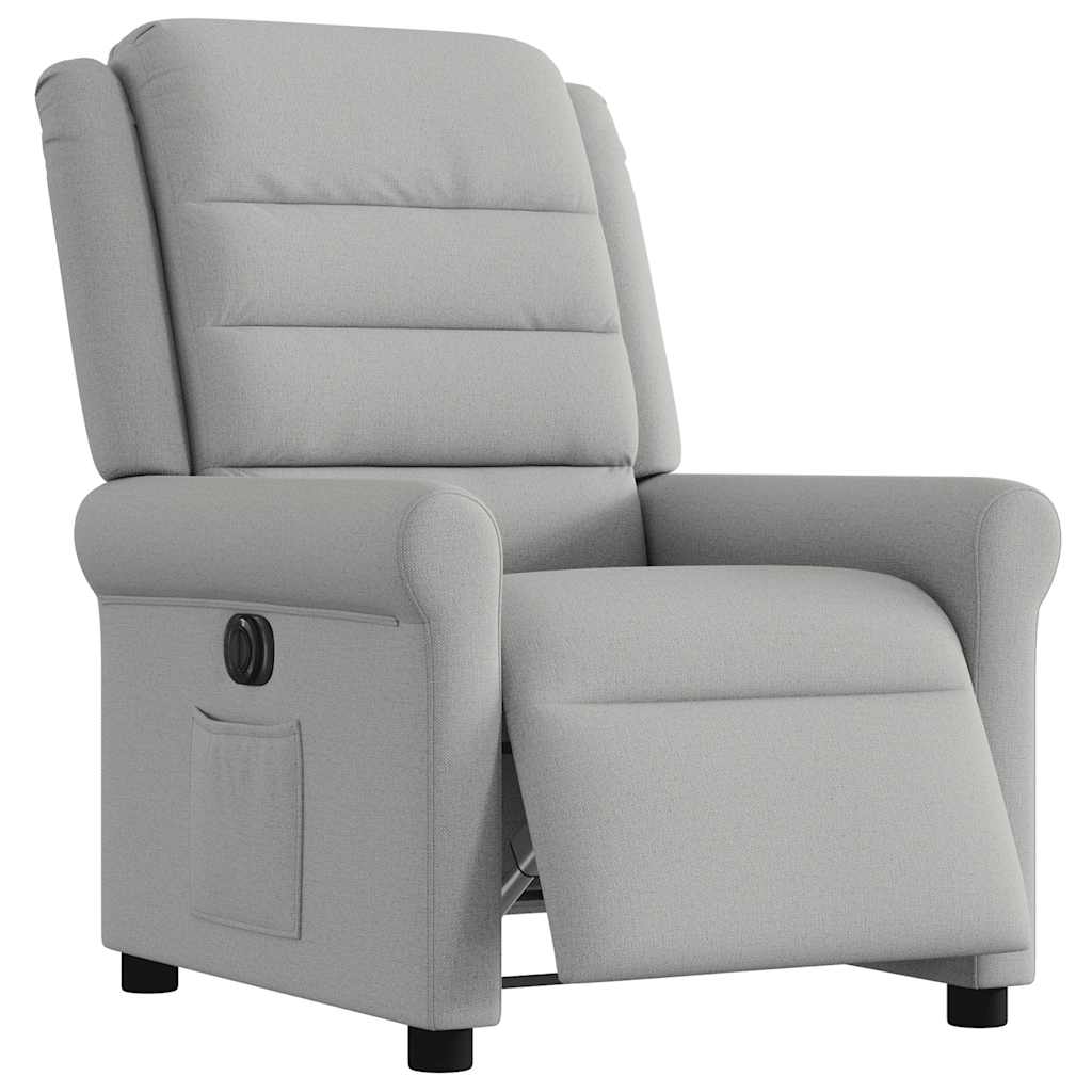 Cloud Grey Fabric Electric Recliner Chair