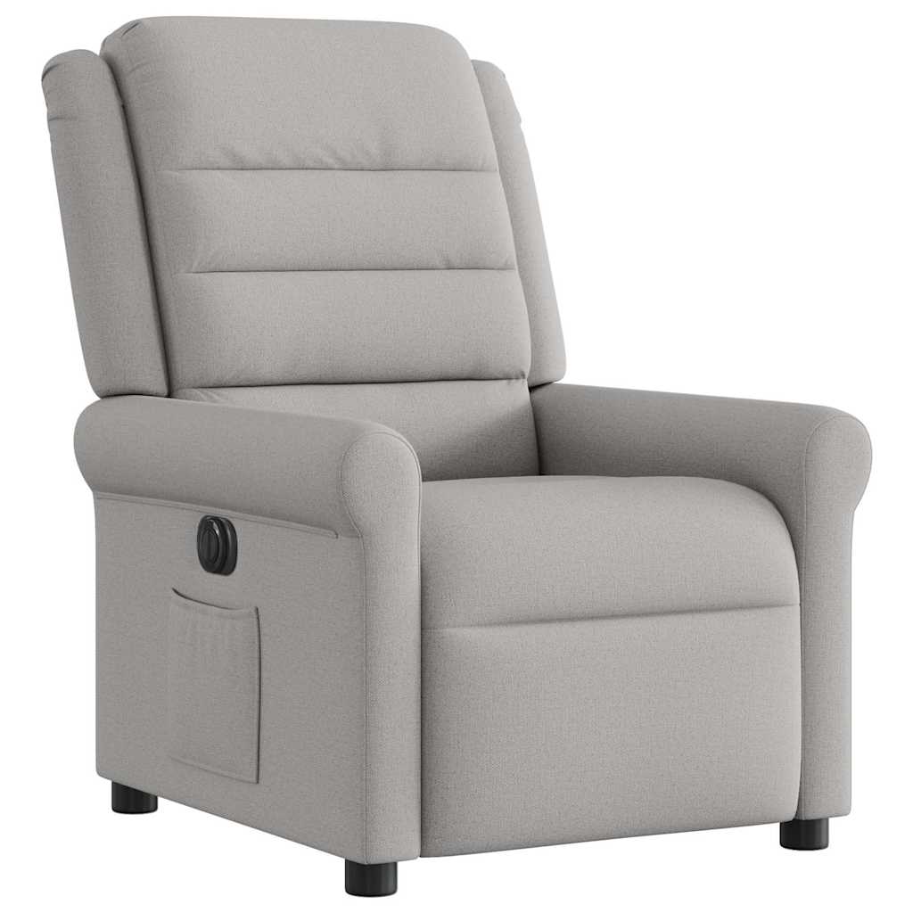 Cloud Grey Fabric Electric Recliner Chair