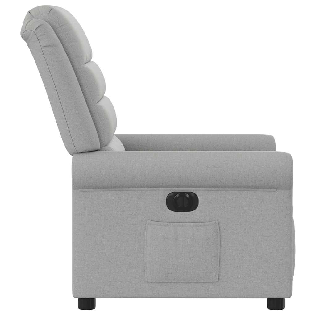 Cloud Grey Fabric Electric Recliner Chair