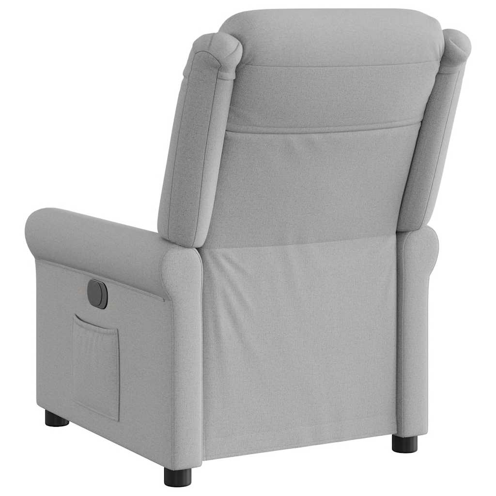 Cloud Grey Fabric Electric Recliner Chair