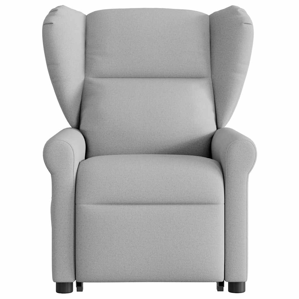 Standing massage chair, reclining, cloud gray fabric