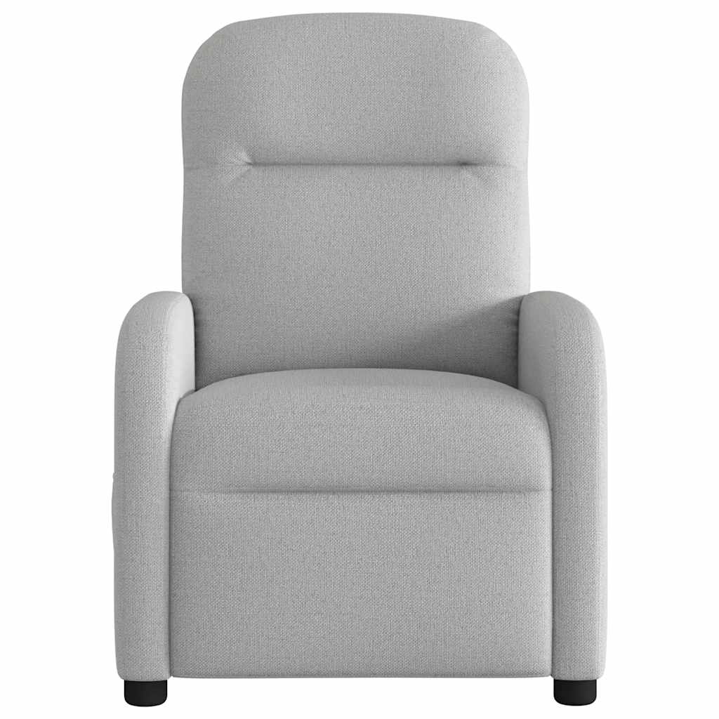 Cloud gray fabric massage chair