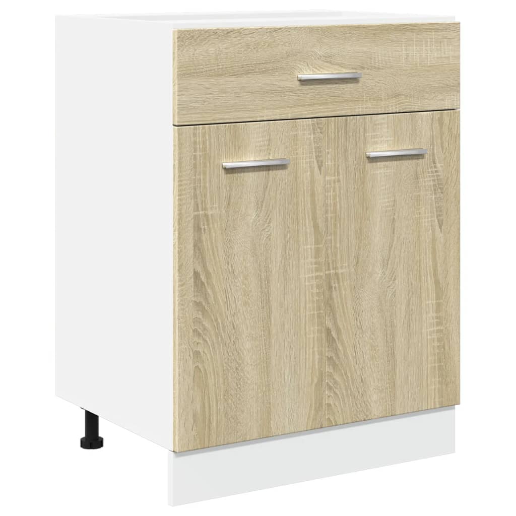 4-piece kitchen cabinet set, sonoma oak, engineered wood