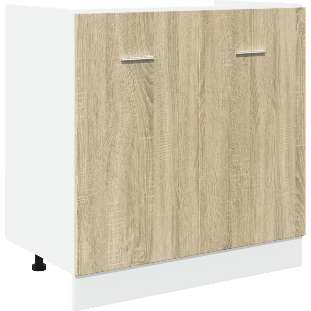 4-piece kitchen cabinet set, sonoma oak, engineered wood