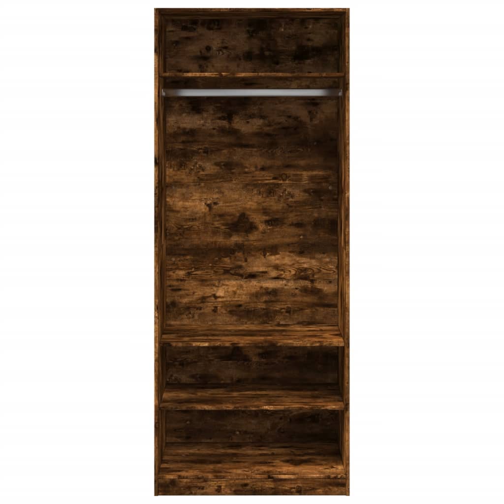 Wardrobe, smoky oak, 80x50x200 cm, processed wood