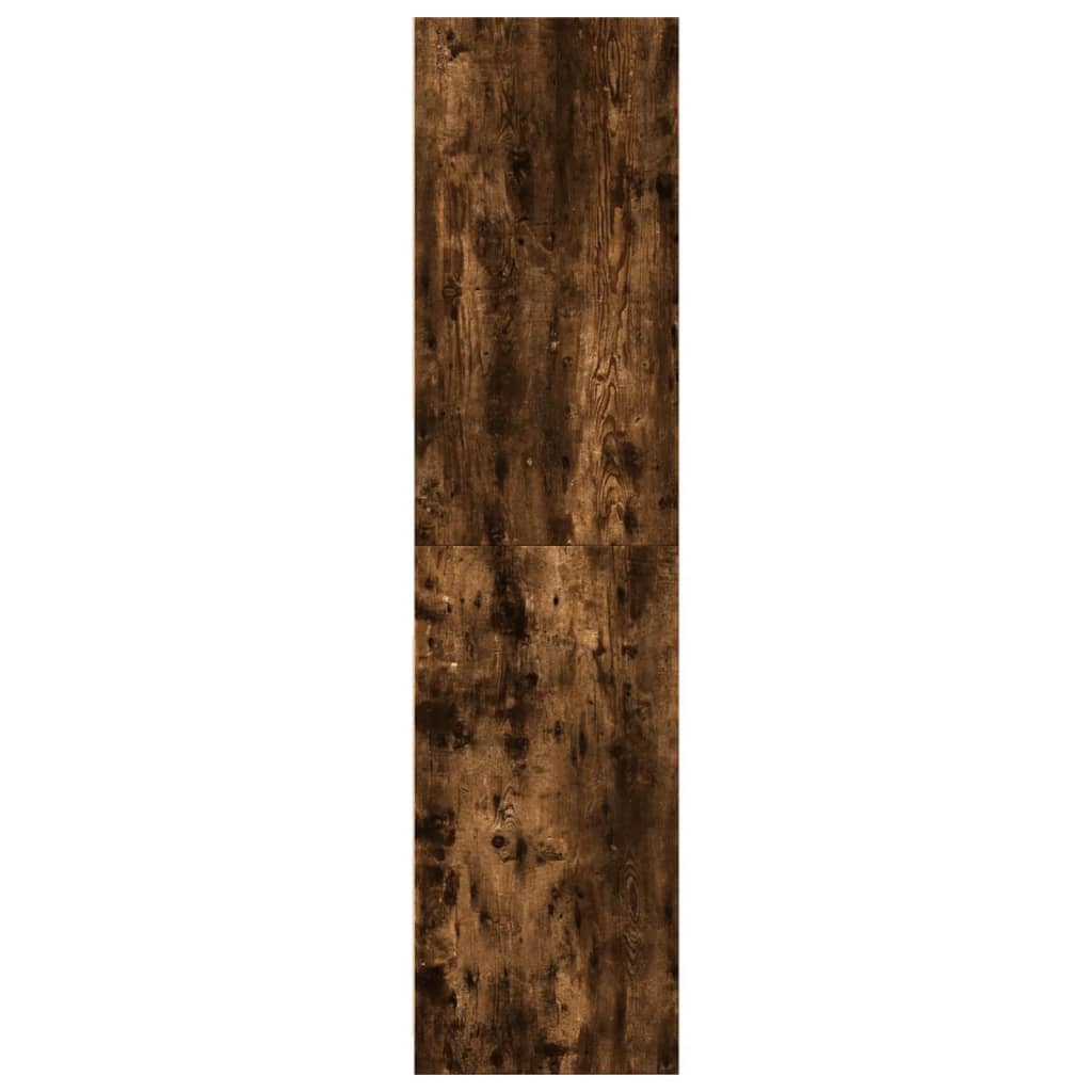 Wardrobe, smoky oak, 80x50x200 cm, processed wood