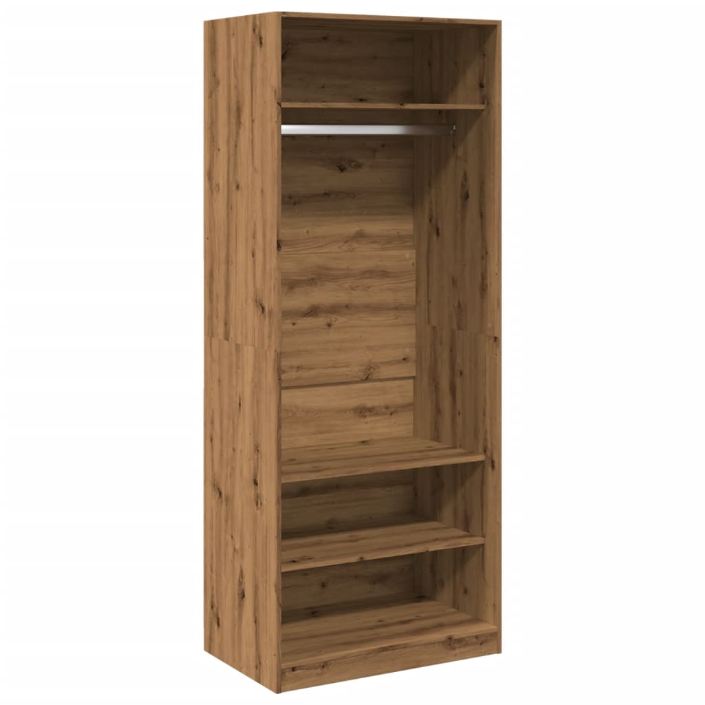 Wardrobe, handcrafted oak, 80x50x200 cm, processed wood